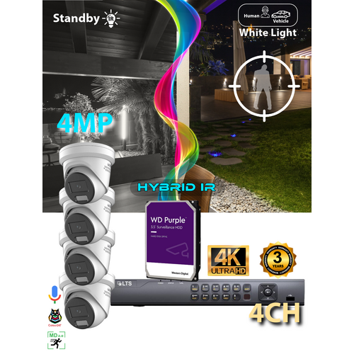 4ch NVR+ 4x 4MP Colour247 Kit